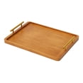 thumbnail image 1 of Bandeja de bambú con asas para servir comida, ideal para sala de estar, desayuno y bodas. 40 cm x 295 cm, 1 of 7