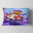 thumbnail image 2 of Designart Watercolor Flowers in Purple Vase - Floral Throw Pillow - 12x20, 2 of 5