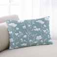 thumbnail image 2 of Spring Flowers Throw Pillow Cover 12 x 20 Inch Decorative Pillow Cover Watercolor Vintage Plant Aqua Blue Leaf Lumbar Pillowcase Seasonal Rectangle Cushion Case for Couch Sofa Bed Living Room, 2 of 7