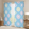 thumbnail image 2 of Feelyou Dreamy Floral Flower Black Out Curtains for Kids, Kawaii Cherry Blossoms Curtains Pack of 2 (42x63 Each), Princess Cartoon Blue Bedroom Curtains, Curtains and Drapes Room Decor, 2 of 6