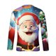 thumbnail image 5 of Blusas y camisas de manga larga y cuello redondo para hombre, informales, con estampado navideño, deportivas, de poliéster., 5 of 5