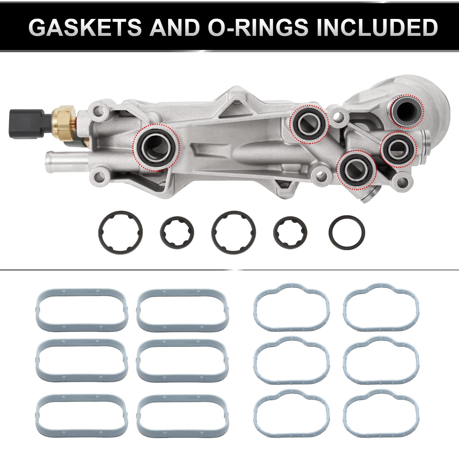 926-959 Aluminum Oil Filter Housing Assembly For 2017- 2018 Jeep Dodge Chrysler
