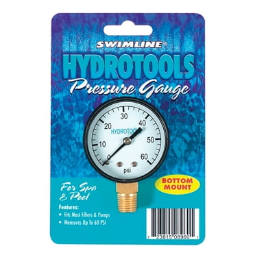 Swimline Bottom Mount 60Psi Pressure Gauge
