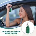 thumbnail image 5 of Uxcell Leather Key Fob Keys Cover RFID Key Fob Protector - Durable and Versatile Deep Green 1, 5 of 7