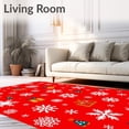 thumbnail image 2 of ODIKA 8x10 Machine Washable Non-Slip Area Rug, Jolly Celebration Entry Greeting Decorative Seasonal Doorway High Traffic Rug, Red, 607830, 2 of 7