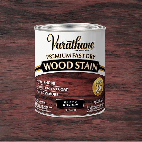 Black Cherry, Varathane Premium Fast Dry Wood Stain-262009, Quart