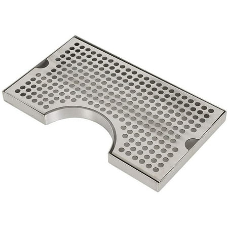 

OUKANING 12x7 Surface Mount Beer Drip Tray Tower Drip Tray Stainless Steel No Drain