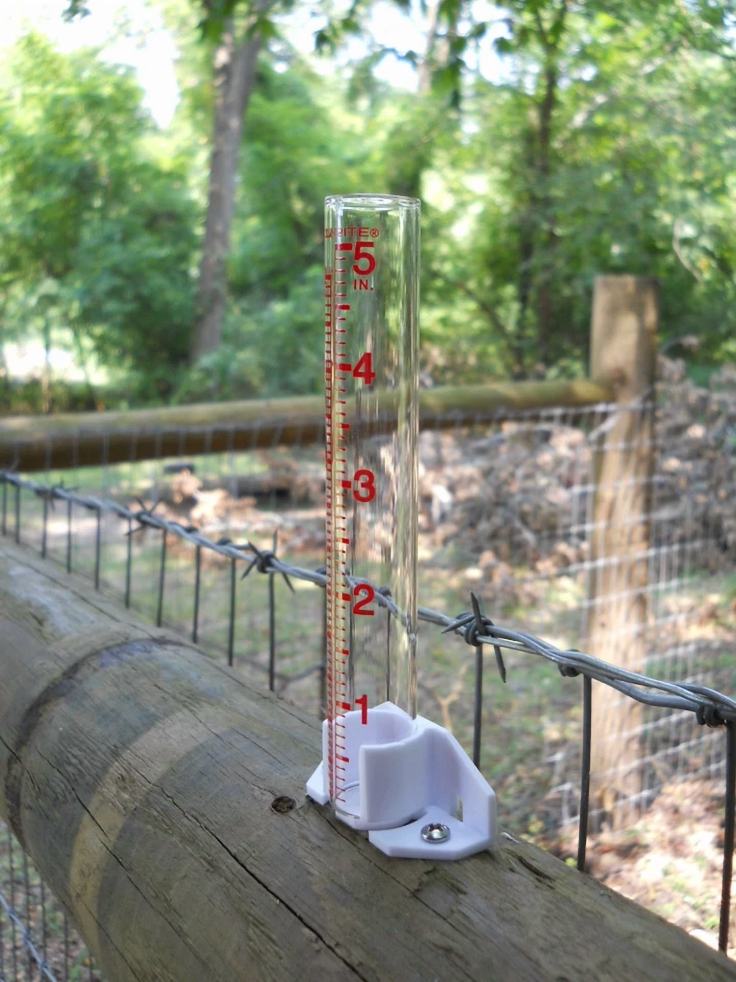 CIRCLE- Acurite Glass Rain Gauge 5 Capacity With Replacement Tube & Mounting Hardware