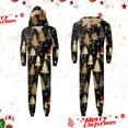 thumbnail image 2 of SUXIAN Christmas Pajamas Family Daddy Sleepwear Big Headed Deer Print Plaid Long Sleeve Jumpsuit Soft Suitable Holiday Romper Mens Pajamas, 2 of 7