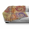 thumbnail image 3 of Grunge Soft Flannel Fleece Throw Blanket, Grunge Swirl Patterns Brush Style Waterpool Waves Nested Colors Boho Marbling Art, Cozy Plush for Indoor and Outdoor Use, 50" x 60", Multicolor, by Ambesonne, 3 of 6