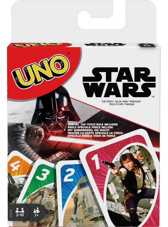 UNO Star Wars Card Game for Kids & Family, 2-10 Players, Ages 7 Years & Older