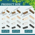 thumbnail image 2 of 72pcs Ribbon Clamp Ends 12 Styles Belt Buckle End Ribbon Crimp Ends Webbing Ends Fasteners Jewelry Findings, 2 of 6