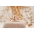 thumbnail image 2 of Long Hexagon Cut Moss Agate Leaf Solitaire Ring, 2 of 2
