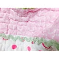thumbnail image 4 of Cozy Line 5-Piece Pink Greta Polka Dot Flower Girl Cotton Reversible Quilt Bedding Set with Decorative Pillows, Twin, 4 of 7