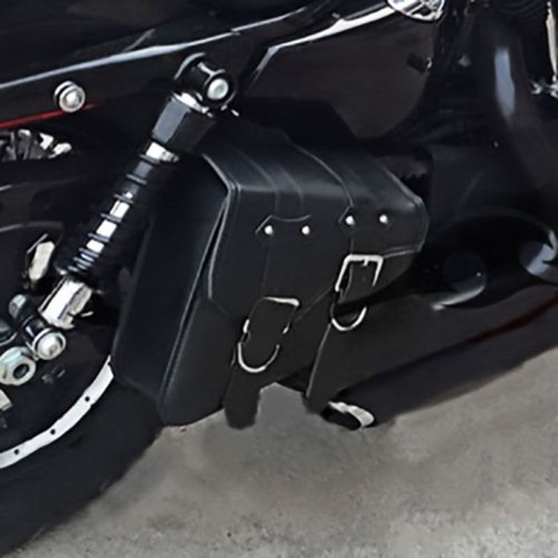 Motorcycle Saddlebags, Newruiheng Synthetic Leather Motorcycle Side Bags  Universal Side Saddle Bags Storage Tool Bag Compatible with Sportster  Vulcan