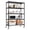 Black, variant on melmine 5-Tier Heavy Duty Rolling Storage Shelves,1750lbs Adjustable Wire Shelving Unit with Wheels for Home,Kitchen,Pantry,Garage,35.4"W x 15.7"D x 73.6"H