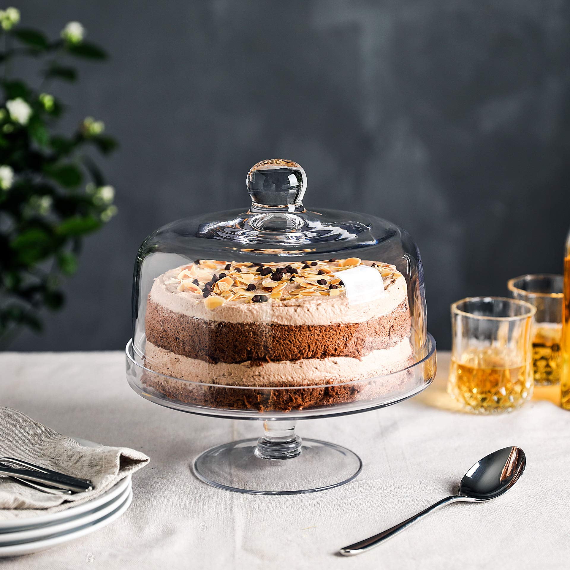 Glass cake dome lid online