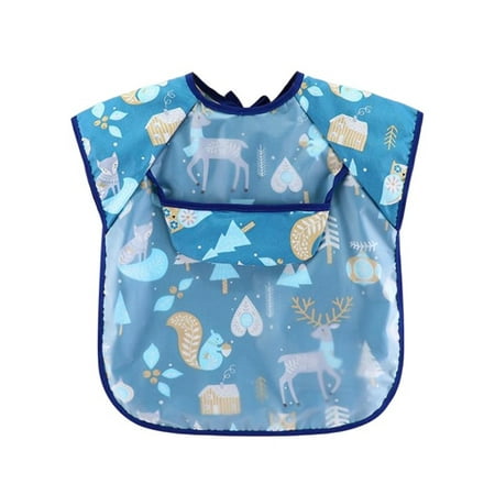 

Binpure Unisex Sleeved Bib Waterproof Feeding Bib with Pocket for Baby