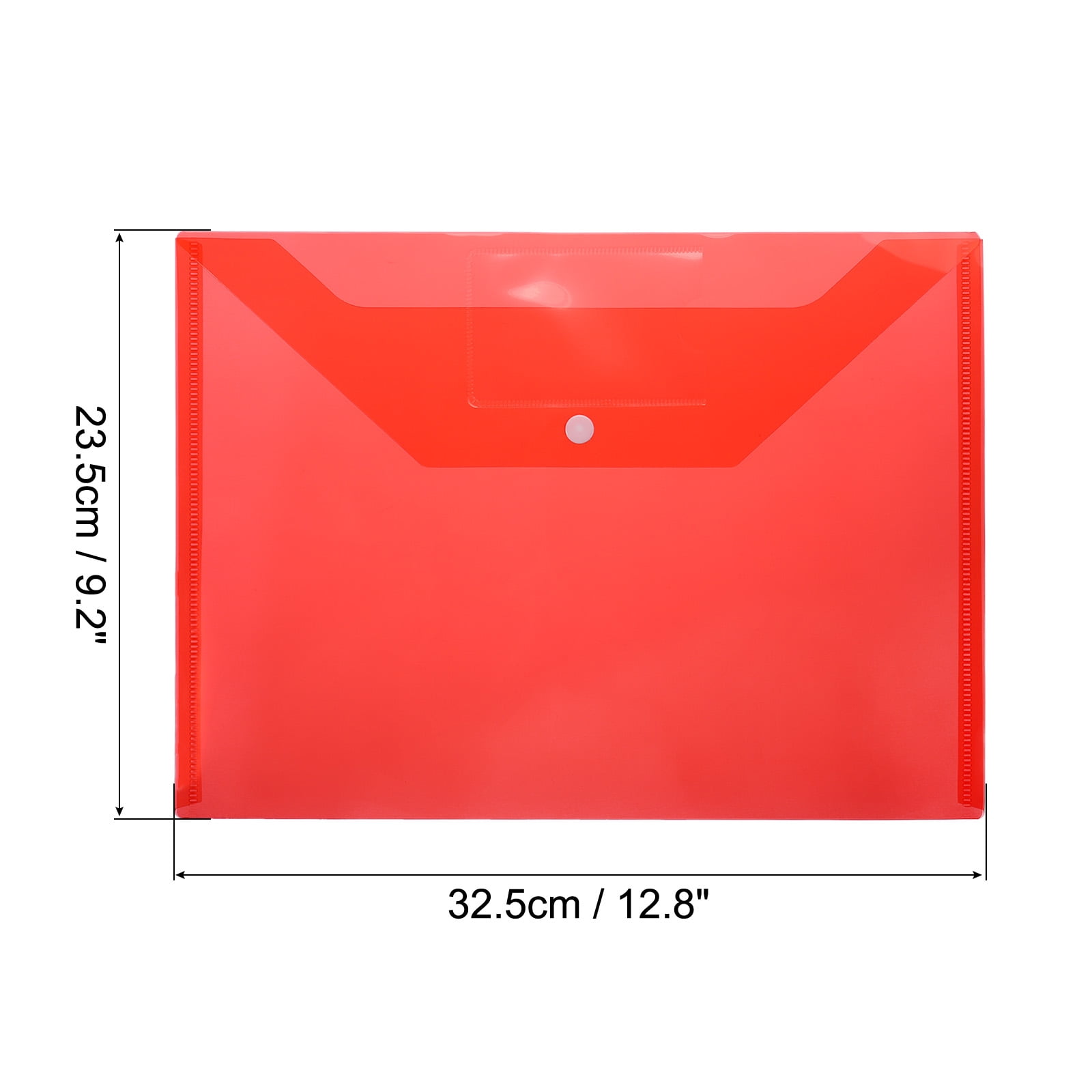 Unique Bargains Documents Envelopes Folder with Snap Closure File Folder Red