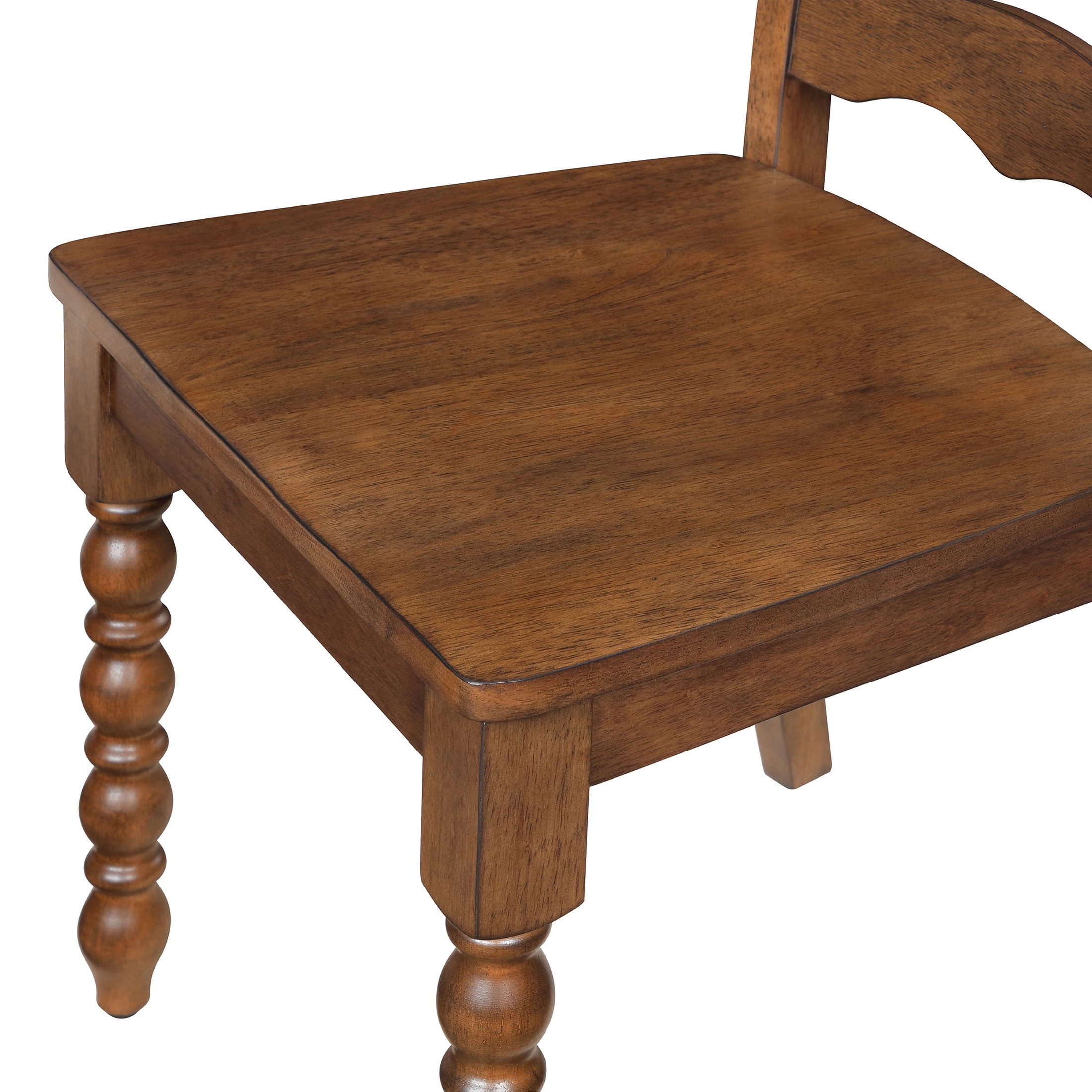 The Pioneer Woman Harper Solid Wood Farmhouse Dining Chairs, Set of 2, Homestead Brown