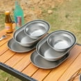 thumbnail image 2 of 10-Piece 304 Stainless Steel Outdoor Dining Set: Portable Plates, Bowls & Soup Pot for Camping, BBQ, Road Trips & Home Use – Durable, Rust-Resistant, Dishwasher Safe – Ideal for 1-4 People, 2 of 6