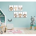 thumbnail image 3 of 6Pcs Nursery Bible Verse Animal Canvas Wall Art Cute Woodland Animals Christian Picture Wall Decor Lions Elephant Giraffe Poster Print Artwork for Classroom BabyBedroom Boys Girls Home Decoration, 3 of 7