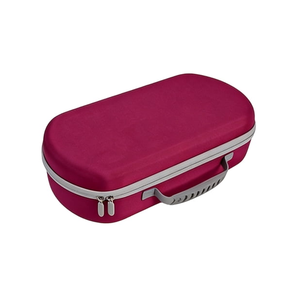 Cateissary Soporte resistente para secador de pelo supersónico con amplio espacio de almacenamiento y funda protectora para polvo y golpes. Almacenamiento y organización del hogar rosa roja