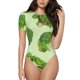 thumbnail image 1 of Balery Broccoli 3 Body de cuello redondo de manga corta para mujer Tops de manga corta Tops básicos-X-Large, 1 of 7