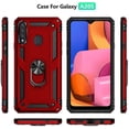thumbnail image 2 of A20s Case, Samsung Galaxy A20s Case Military Grade Protective Samsung A20s Cases Cover with Ring Car Mount Kickstand for Samsung Galaxy A20s - Red, 2 of 12