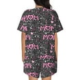 thumbnail image 3 of Bingfone Lovely Mom Ever Print Pajamas Sets for Women Soft Short-Sleeved Pjs with Lounge Shorts Two Piece Sleepwear, 3 of 8