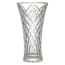 Glass Flower Vase, 12'' Tall Crystal Vase Clear Large Glass Vases Table Decorative Vase for Flowers Perfect Home Decor