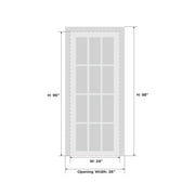 Interior Solid French Door Frosted Glass | Veregio 7455 Antracite | Single Regular Panel Frame Trims Handle | Bathroom Bedroom Sturdy Doors -24 x 96