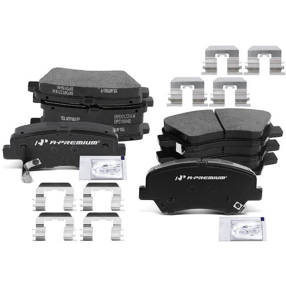 Brake Pad Set 8 - Compatible with 2013 - 2016 Hyundai Elantra GT - Autopart Premium