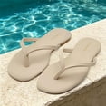 thumbnail image 2 of Flip Flops for Women Thong Flat Sandals Lightweight Minimalist Non-Slip Memory Foam Sole Open Toe Casual Vacation Daily Essentials Classic Beach Slippers, 2 of 7