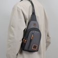 thumbnail image 4 of Sling Bag for Women Men QTOCIO Men's Casual and Fashionable Chest Bag with Large Storage Capacity Thickened Thickened High Density Fabric Waterproof Chest Bag, 4 of 5