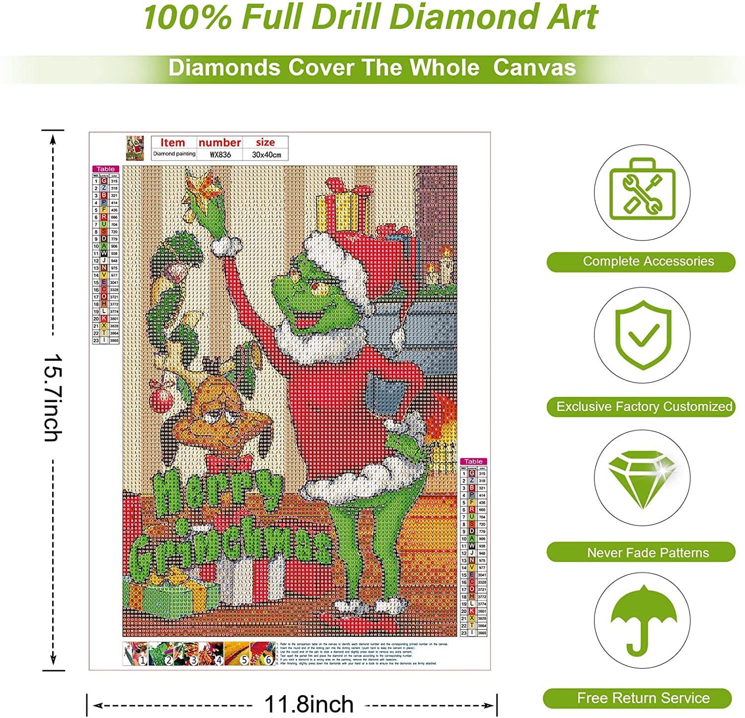 Kit Broderie Diamant 3d Avant Noël AZ-1047 Chez Diamond Painting