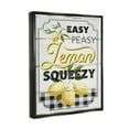 thumbnail image 3 of Stupell Industries Vintage Rustic Easy Peasy Lemon Squeezy Quote Jet Black Framed Floating Canvas Wall Art, 16x20, by Jennifer Pugh, 3 of 5
