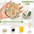 thumbnail image 2 of Yayeee 6 PCS Drink Coasters with Holder Set Woven Absorbent Round Tabletop Hot Pad, Orange Autumn Leaves, 2 of 7