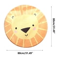 thumbnail image 3 of 36-Inch Round Non-Slip Animal Print Rug for Living Room, Bedroom, Nursery Coffee Table Mat Soft Faux Fur Floor Decor, 3 of 5