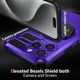 thumbnail image 2 of Case for iPhone 16 Pro,Military Grade Design Built-in 360 Degree Rotatable Magnetic Kickstand Heavy Duty Drop Protection Shockproof Phone Case for iPhone 16 Pro,6.3 inch（Purple）, 2 of 18