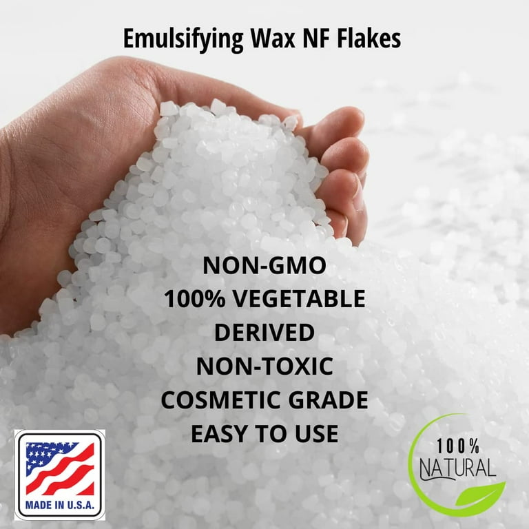 Smart Solutions Non-GMO Emulsifying Wax NF Flakes, 100% Vegetable Derived  Non-Toxic Easy to Use (1 lb)