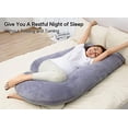 thumbnail image 2 of Almohadas para Embarazo, Almohada de Maternidad de Cuerpo Completo en Forma de U con Funda Extraíble - Soporte para Espalda, Piernas, Vientre, Caderas para Mujeres Embarazadas, Embarazo de 57 Pul, 2 of 5