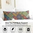 thumbnail image 3 of Boho Long Body Pillow Cover – Soft & Breathable Ethnic Fabric, Hidden Zipper, 20"x54", Stylish Abstract Tribal Print – Gift for Side Sleepers, Pregnancy, Home Decor, 3 of 6