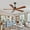 Wood, variant on Electric Fans 42 in. LED Indoor/Outdoor Flush Mount Matte Black Ceiling Fan with Wood Blades, 6-Speed DC Remote Control,Ceiling Fans