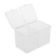 thumbnail image 5 of Caja de almacenamiento para toallas de uñas, contenedor de hisopo de algodón transparente, 2x2 compartimentos 3 piezas, 5 of 8