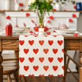 thumbnail image 2 of Valentine Day Table Runner Valentine's Day Table Runner Festive Decor for Weddings Banquets Parties Heart Patterned Heat-resistant Non-slip 3 for Home, 2 of 8