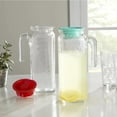 thumbnail image 6 of Bormioli Rocco Gelo Jug, White Lid - 41 Oz. Glass Pitcher with Lined Grip Pattern, Convenient Handle & Easy-Pour Spout - Italian Glassware for Juice, Water, Lemonade, Milk - BPA-Free, Dishwasher Safe, 6 of 7
