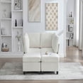 thumbnail image 6 of Yardi Yarda Modular Sectional Sofa with Chaise, U Shaped Oversized Sectional Couches with Storage Ottoman, Freely Combinable 6-Seat Convertible Sectionals for Indoor, Beige, 6 of 20