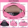 thumbnail image 2 of Bolsa de gimnasio Ineeatu pequeña de 14 pulgadas para mujeres y hombres, color rosa, 2 of 7