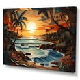 thumbnail image 2 of Designart "Coastal composition At Sunset I" Modern Wall Decor, 2 of 5